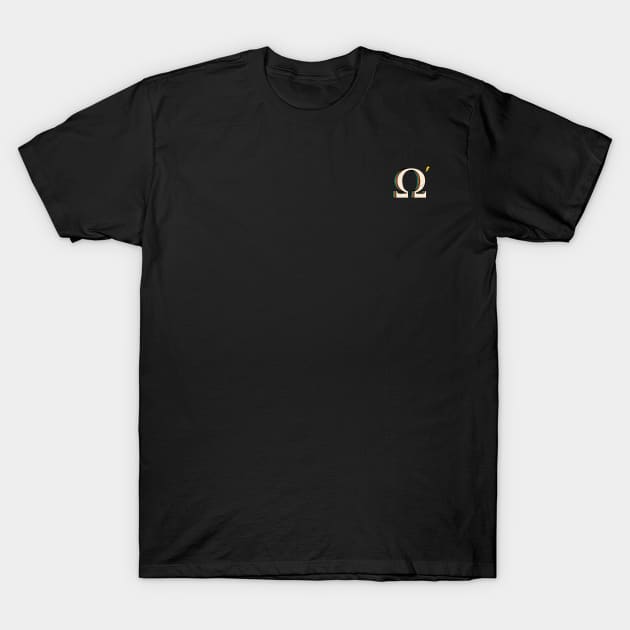 Retro Omega Letter T-Shirt by Artistry Vibes